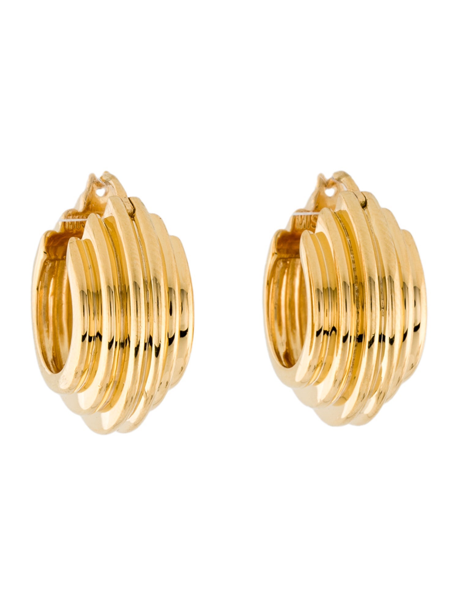 Missoma Lucy Williams Medium Chunky Ridge Hoop Earrings