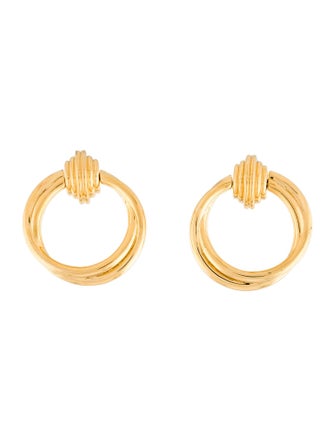 Missoma X Lucy Williams Front Facing Drop Hoop Earrings
