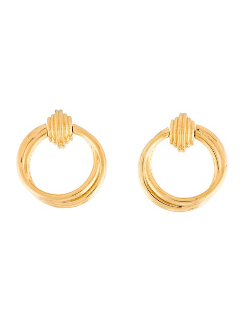 Missoma X Lucy Williams Front Facing Drop Hoop Earrings