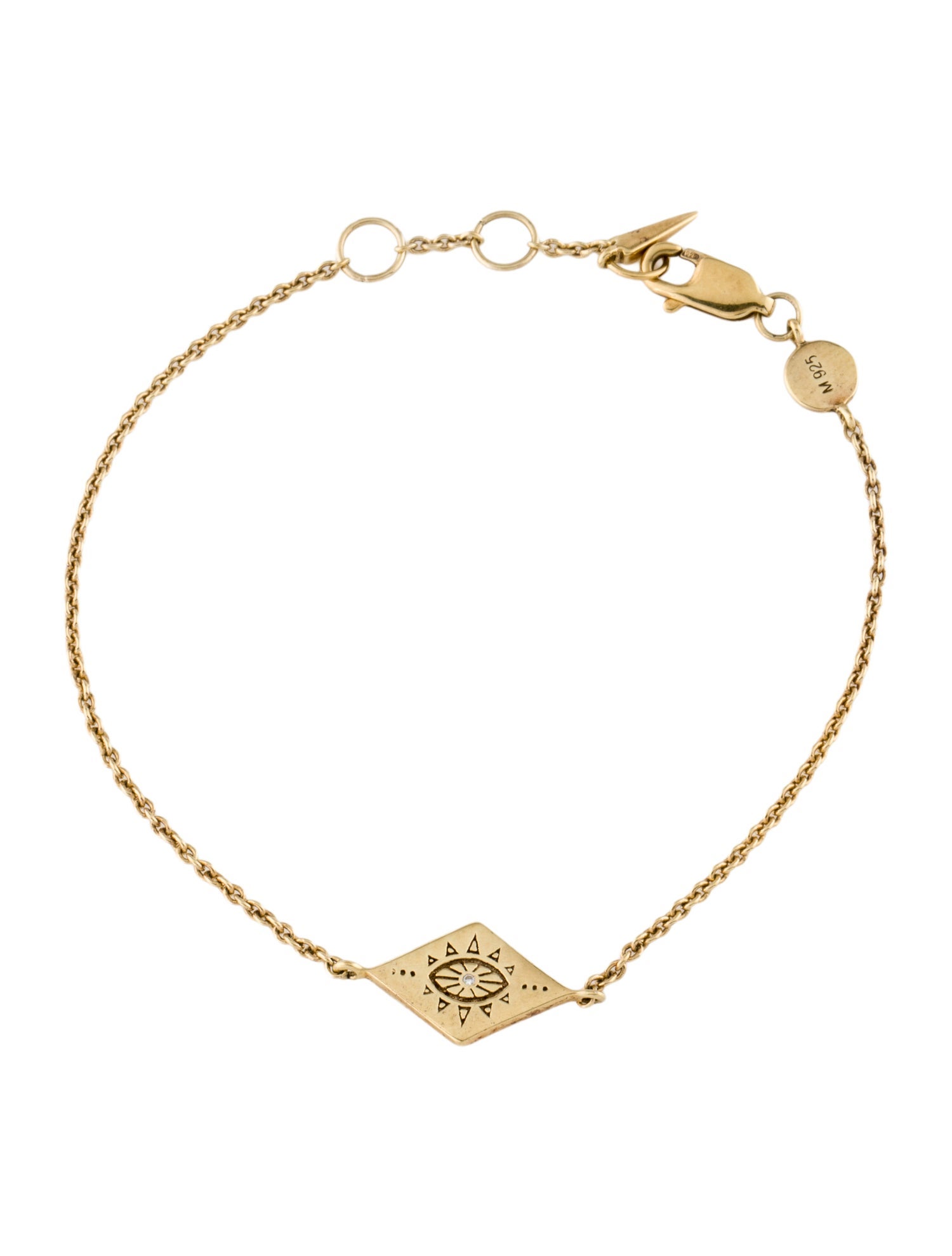 Missoma Cubic Zirconia Evil Eye Station Bracelet