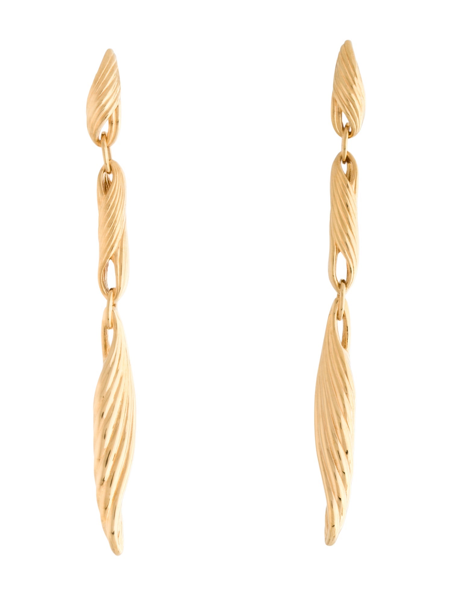 Missoma Wavy Ridge Triple Drop Earrings