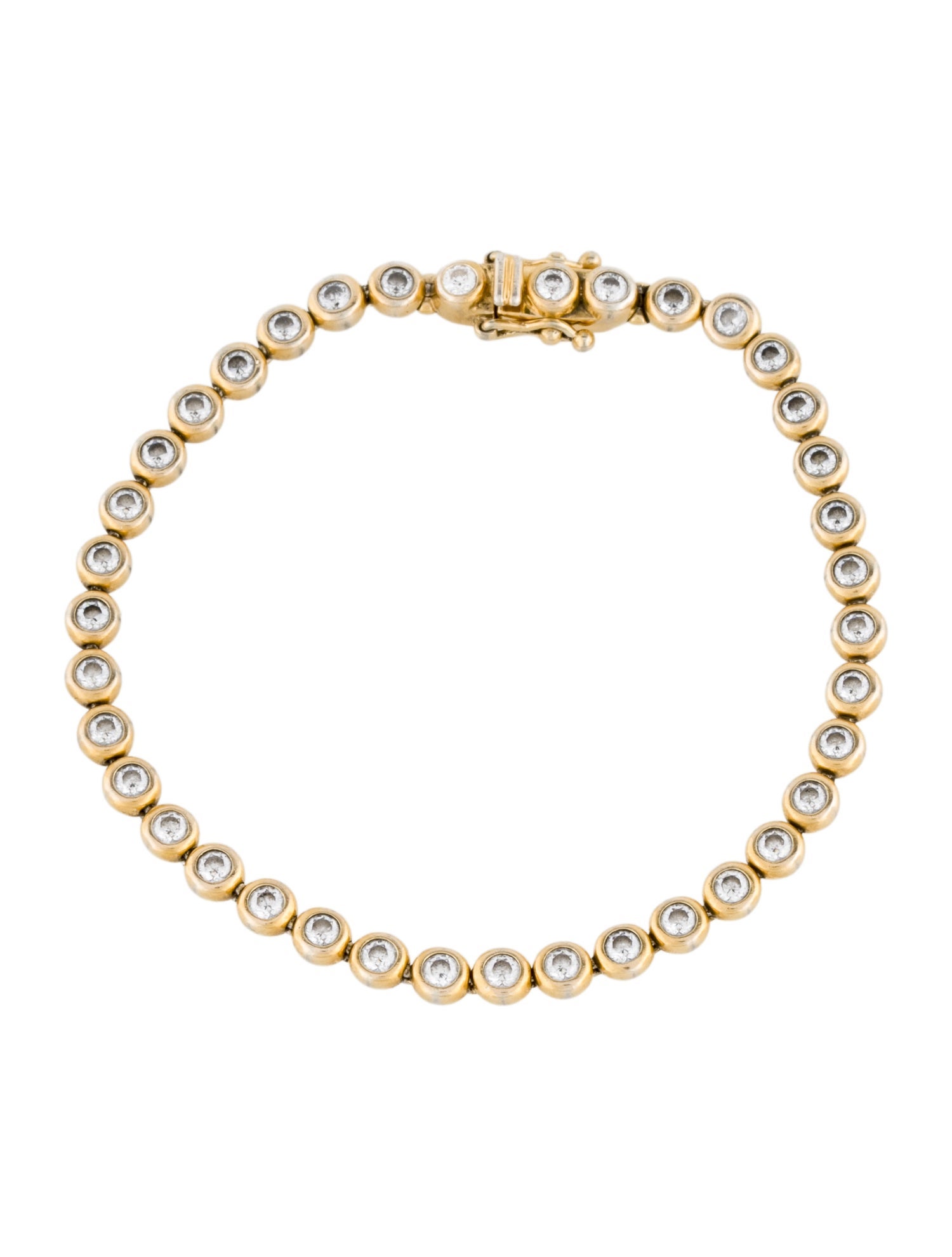 Missoma Cubic Zirconia Tennis Round Link Bracelet