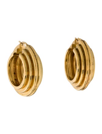 Missoma Lucy Williams Chunky Ridge Hoop Earrings