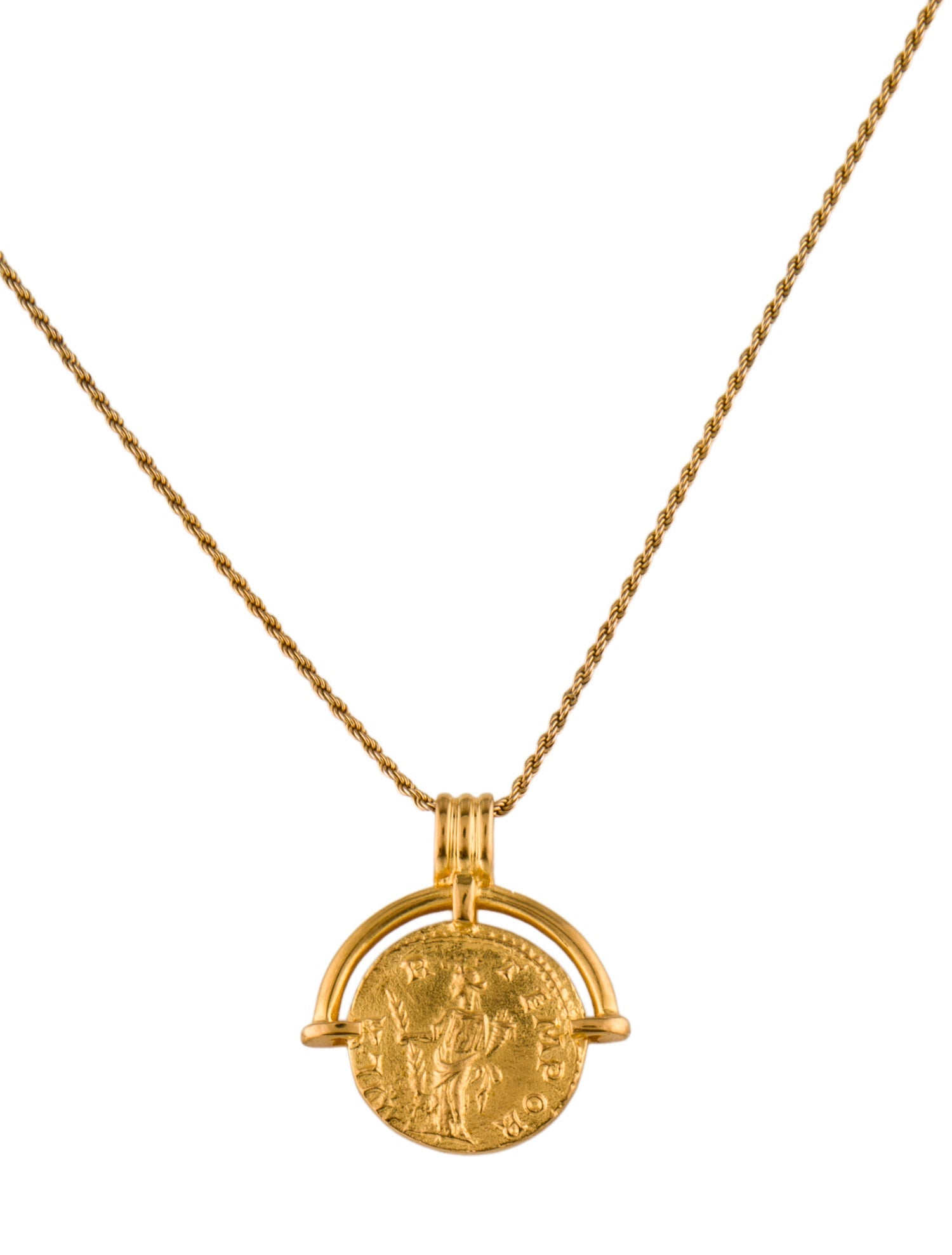 Missoma Lucy Williams Medium Engravable Roman Arc Coin Necklace