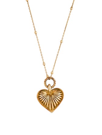 Missoma Ridge Heart Charm Necklace