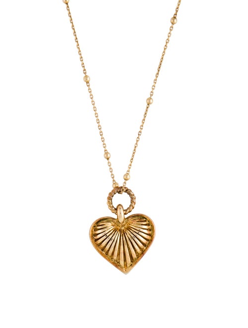 Missoma Ridge Heart Charm Necklace