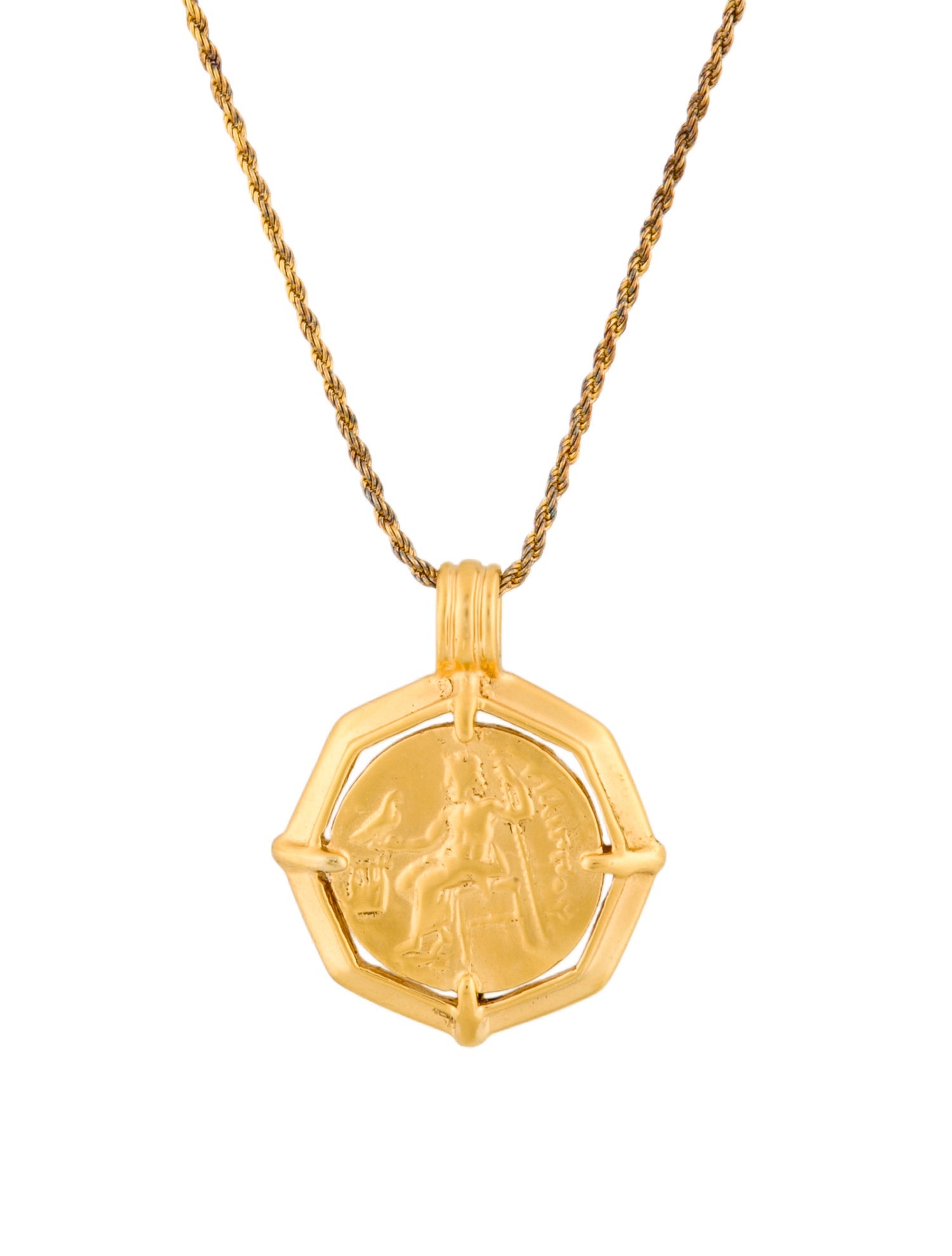 Missoma x Lucy Williams Engravable Octagon Medallion Coin Pendant Necklace