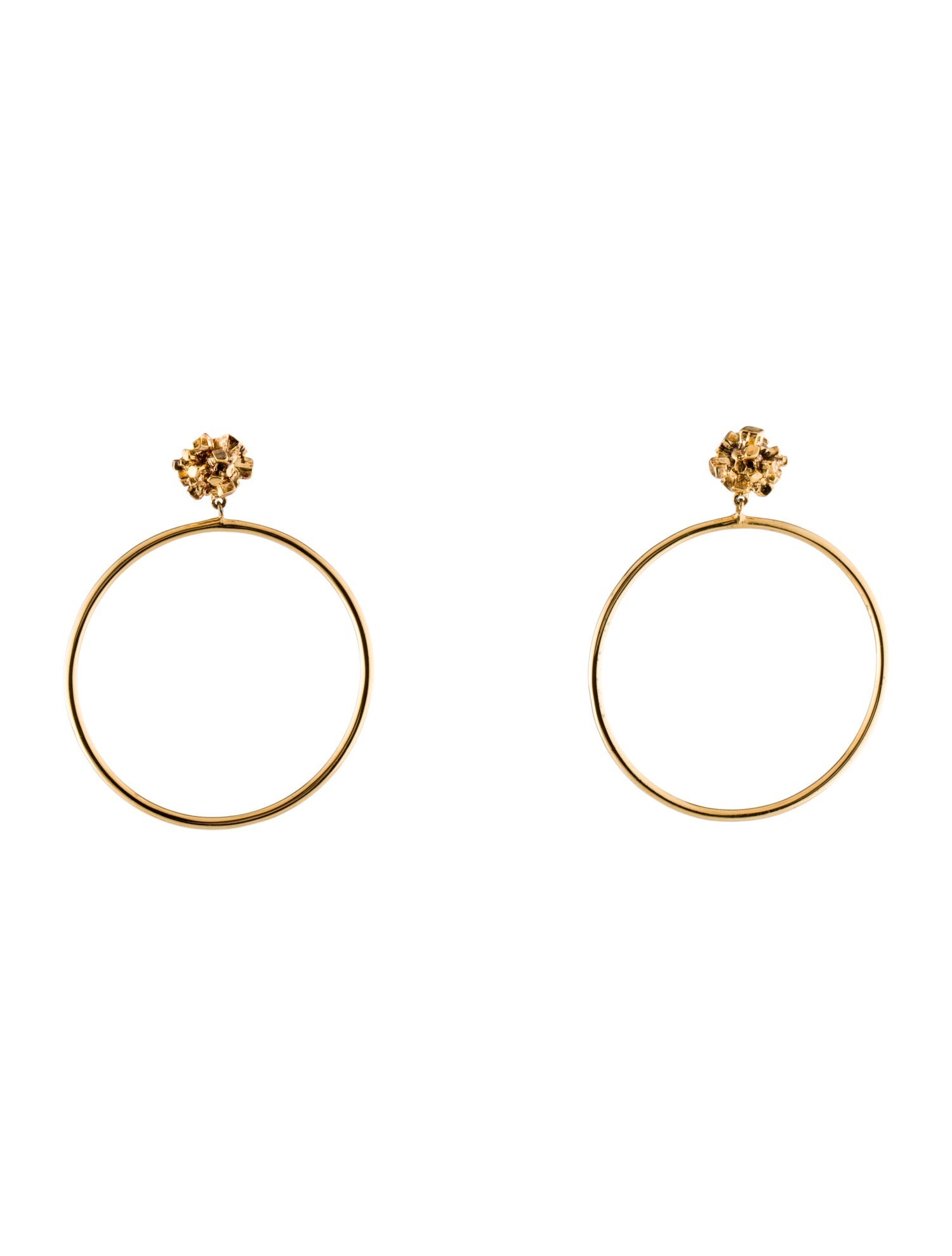 Missoma Textured Hoop Drop Earrings