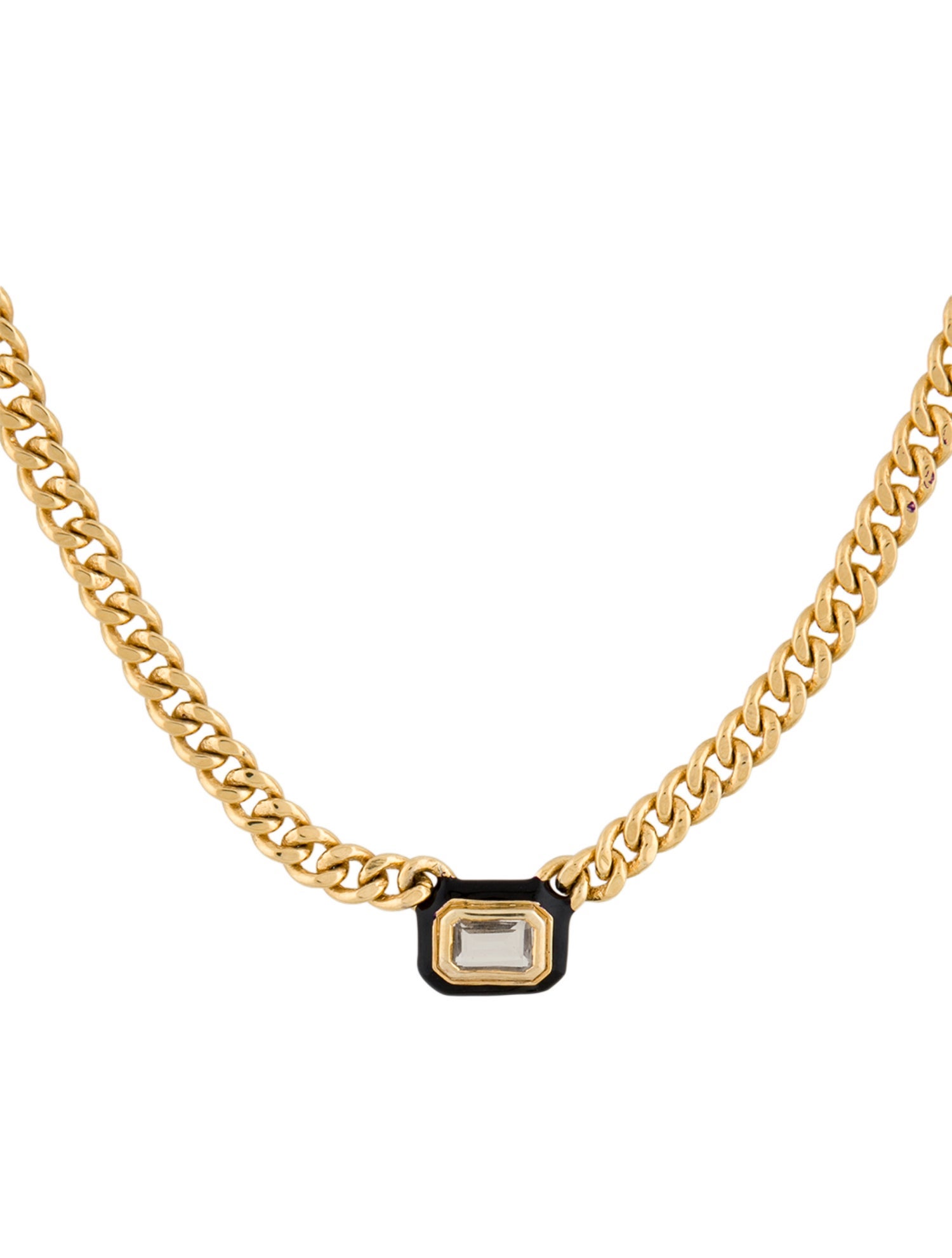 Missoma Cubic Zirconia & Enamel Pendant Necklace