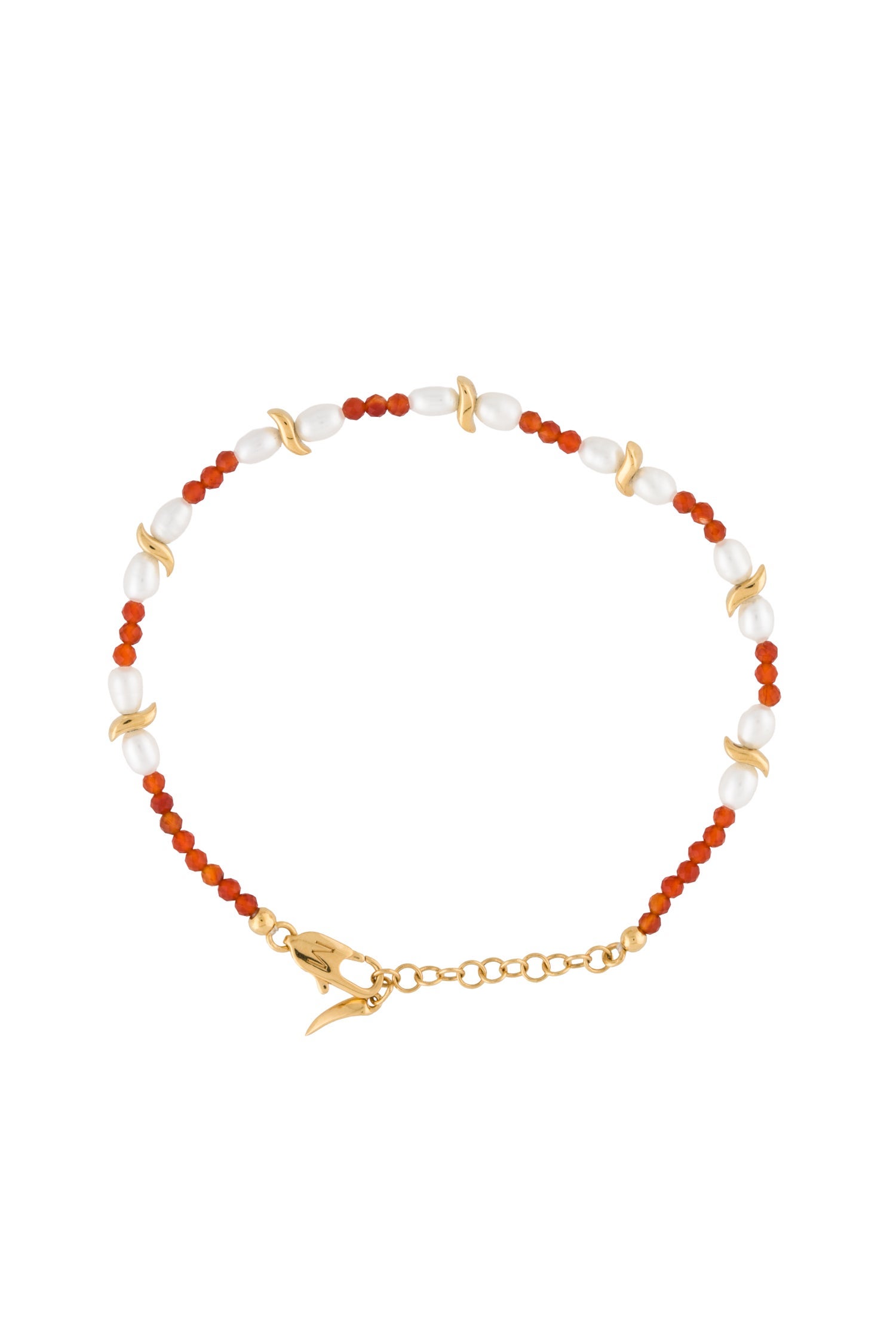 Missoma Savi Seed Pearl & Carnelian Beaded Bracelet