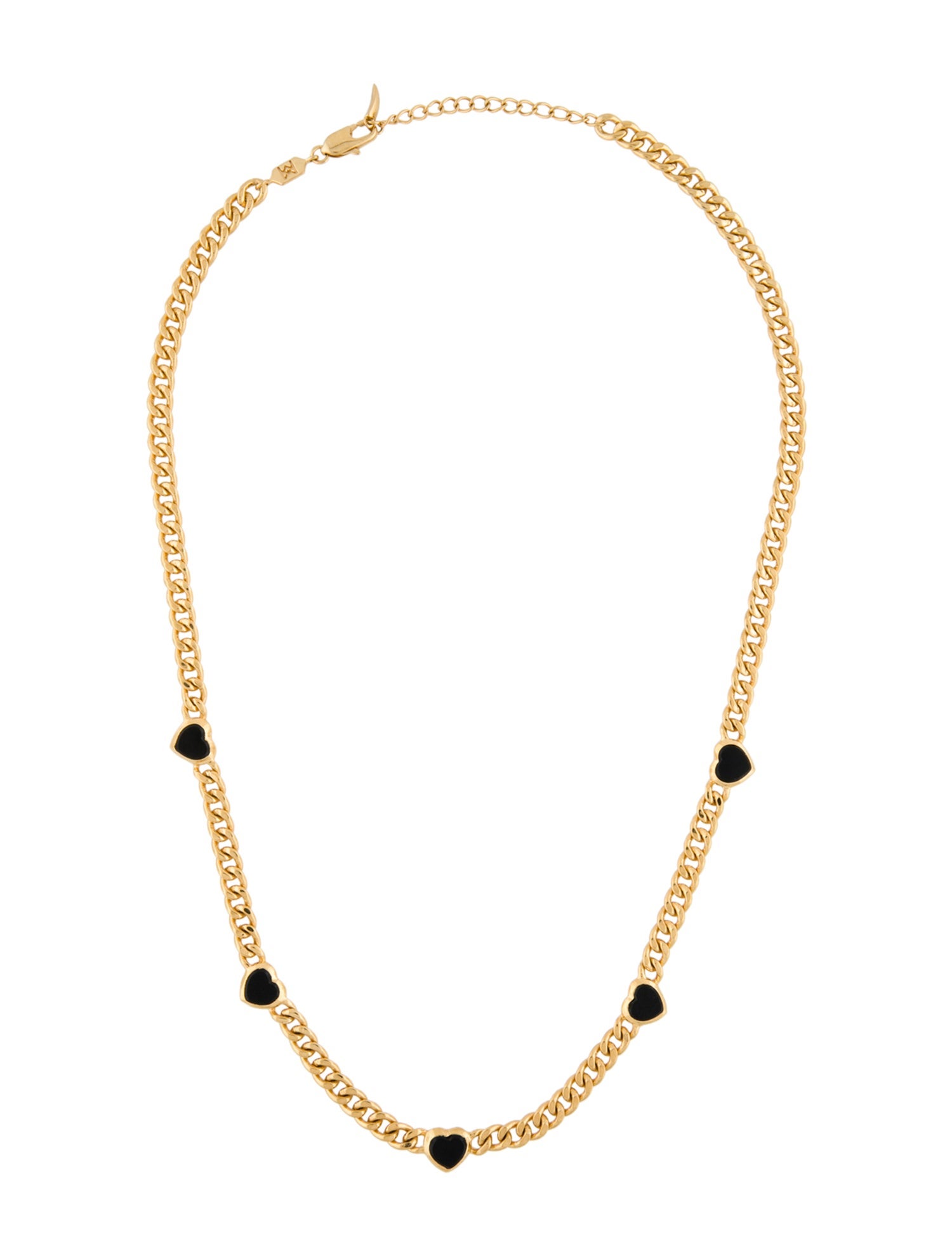 Missoma Stone Heart Charm Station Necklace