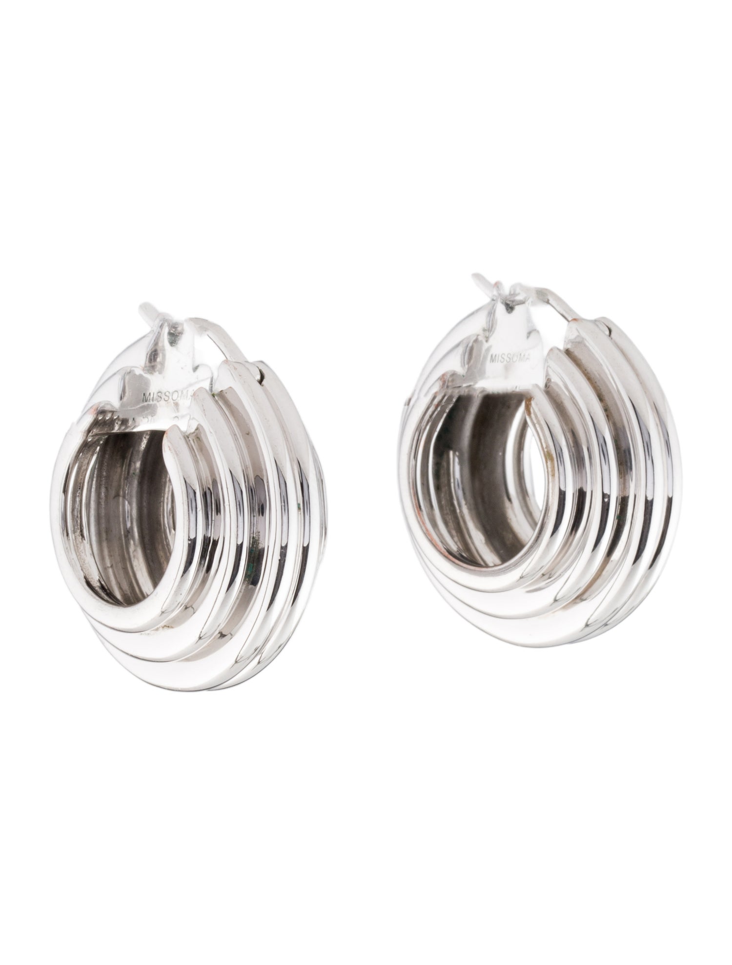 Missoma Lucy Williams Medium Chunky Ridge Hoop Earrings
