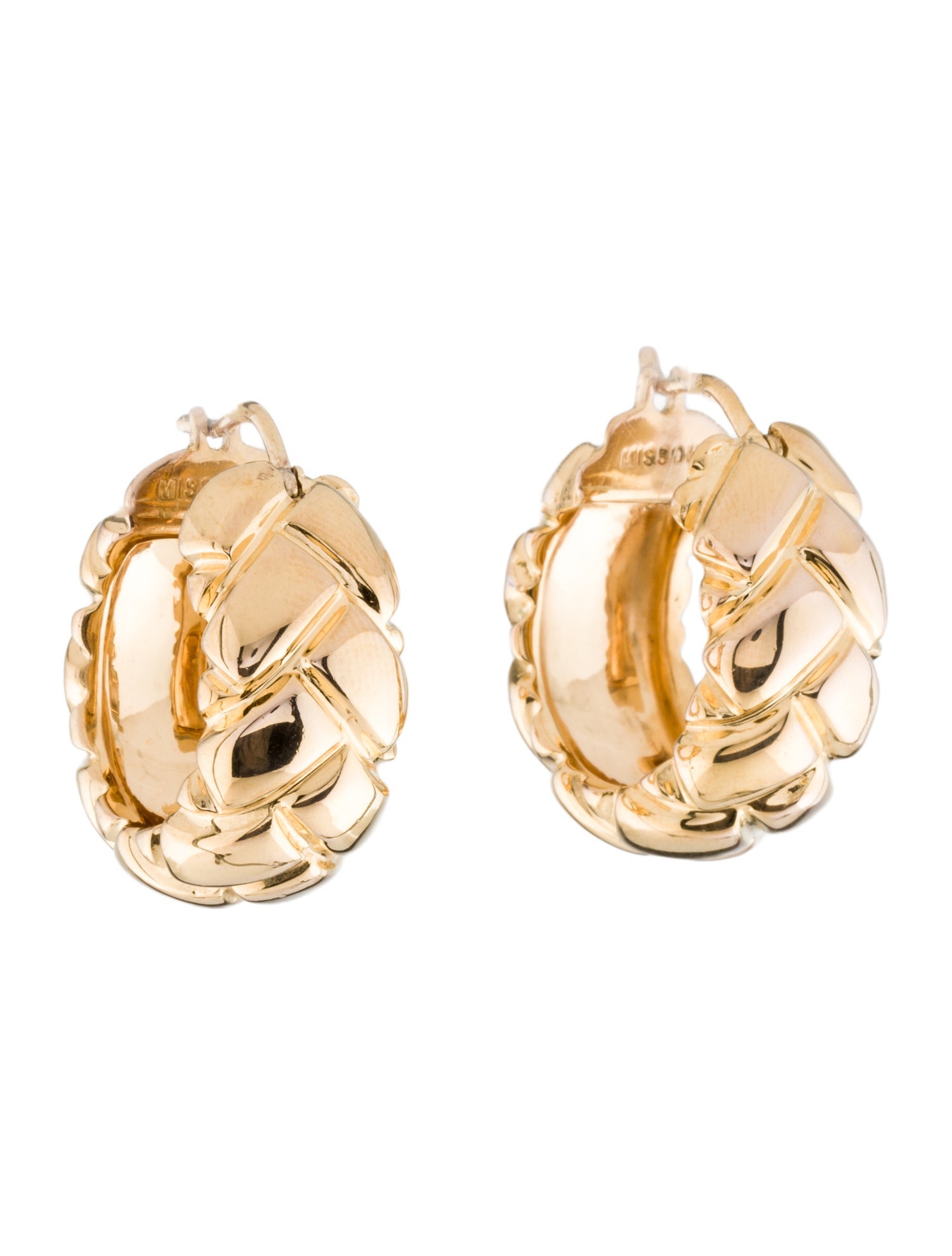 Missoma Lucy Williams Chunky Waffle Hoop Earrings