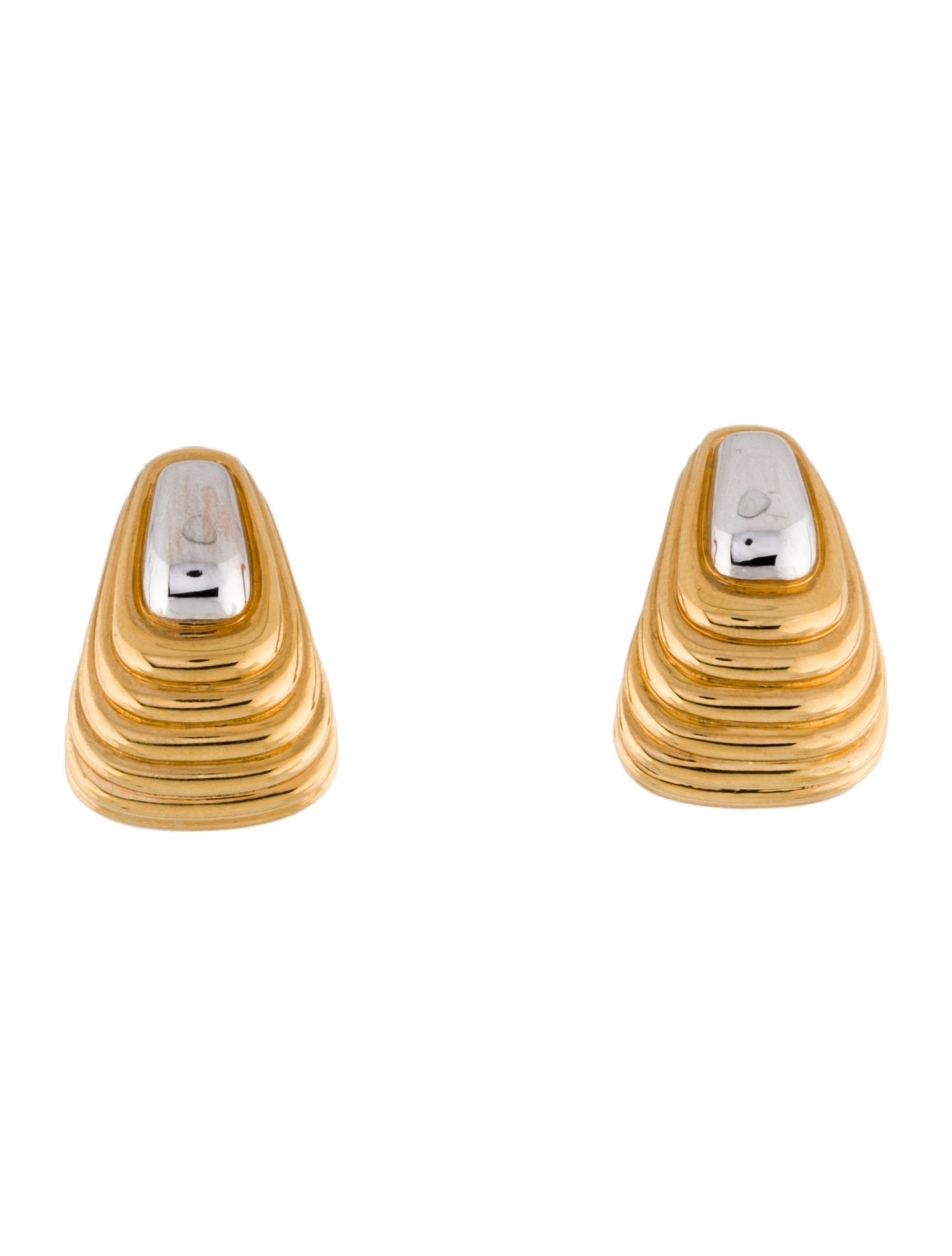 Missoma Two-Tone Wavy Ridged Oversized Stud Earrings