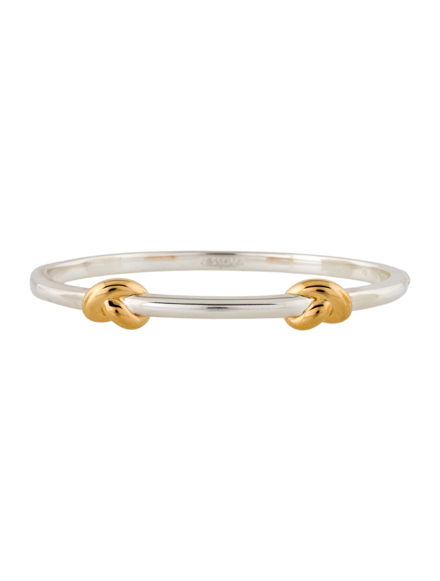 Missoma Two-Tone Knot Hinged Bangle