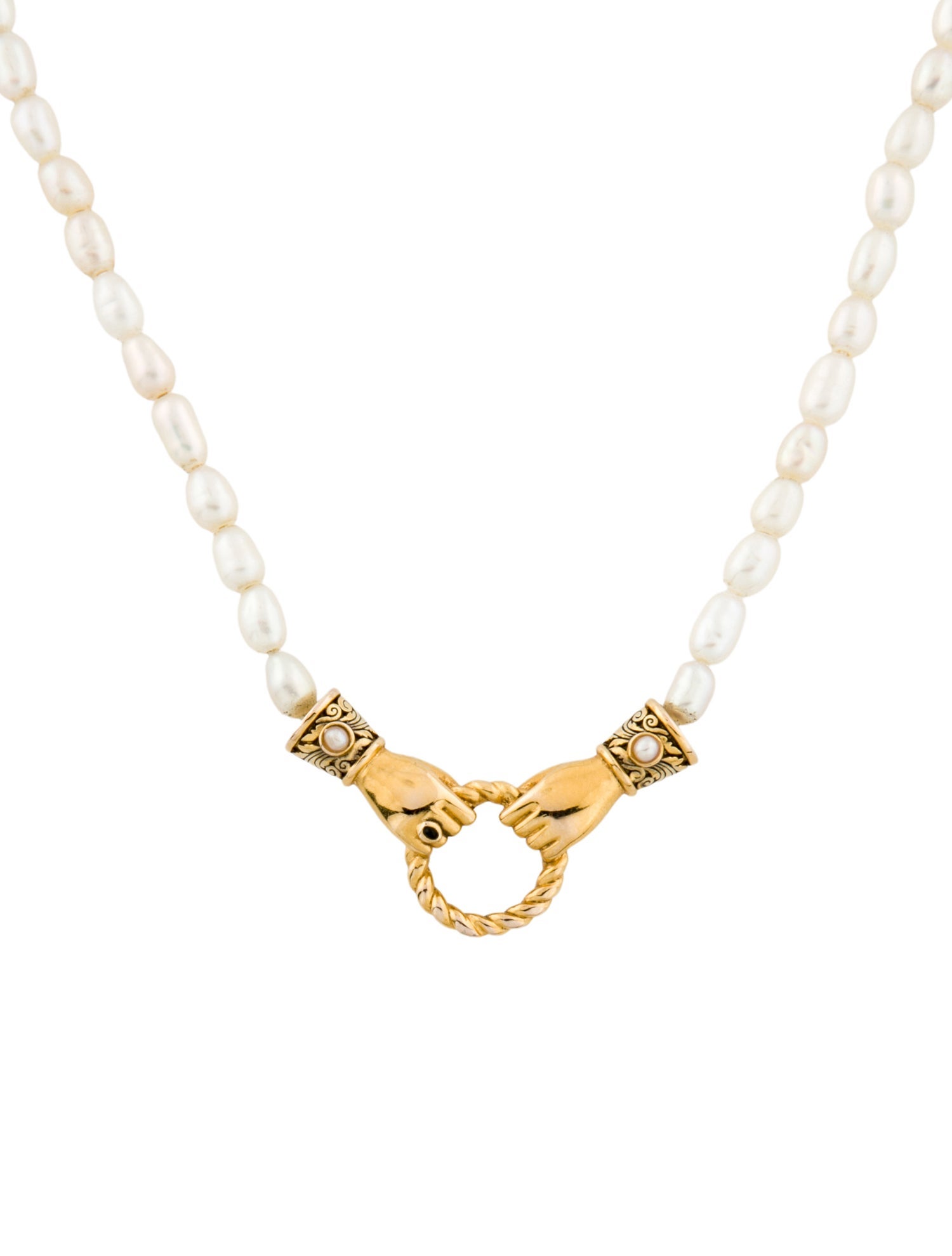 Missoma Pearl In Good Hands Pendant Necklace
