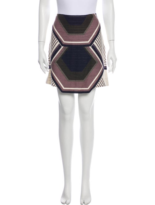 Miu Miu Abstract Patterned Skirt Indigo