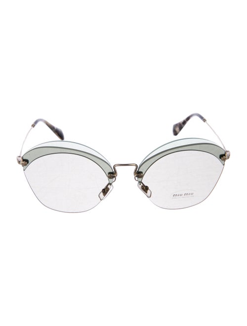 Miu Miu Oversize Tinted Sunglasses Gold