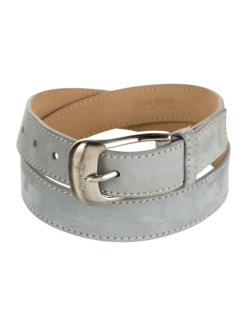 Miu Miu Leather Hip Belt Blue