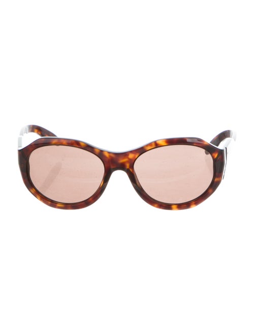 Miu Miu Tinted Round Sunglasses Brown
