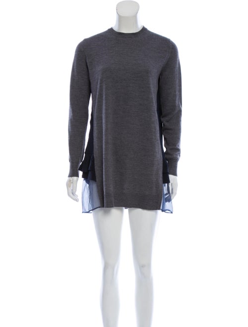 Miu Miu Wool Sweater Dress Grey