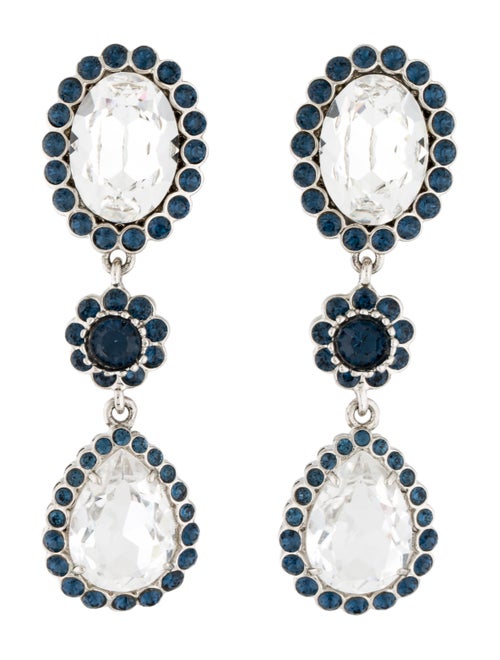 Miu Miu Miu Miu Crystal Clip-On Earrings Silver
