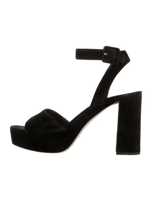 Miu Miu Suede Sandals Black