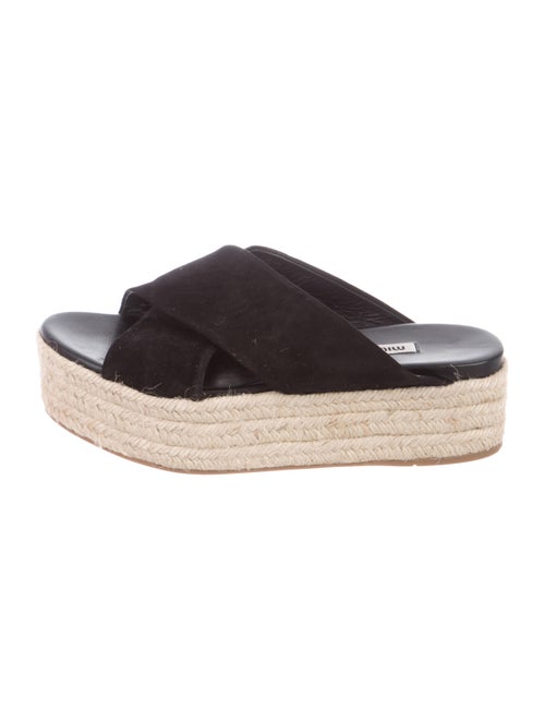 Miu Miu Suede Espadrilles Black