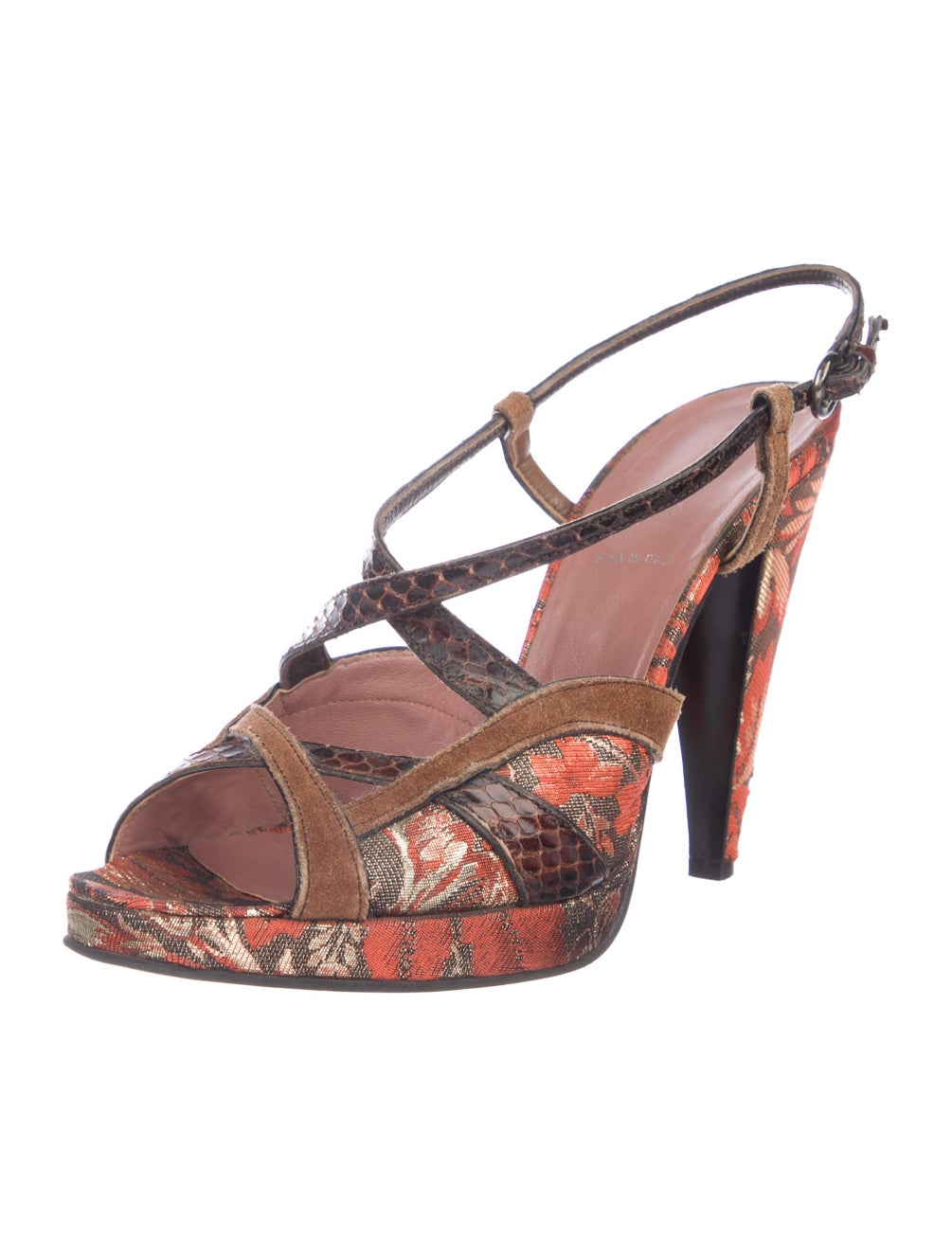 Miu Miu Printed Slingback Sandals - Shoes - MIU102505 | The RealReal