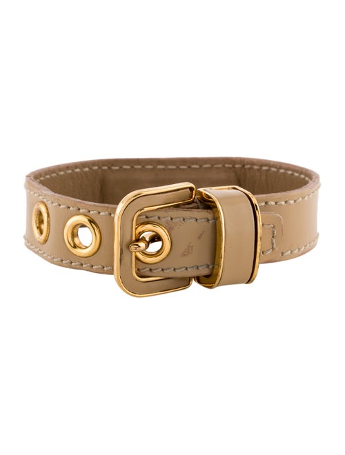 Miu Miu Leather Bracelet gold