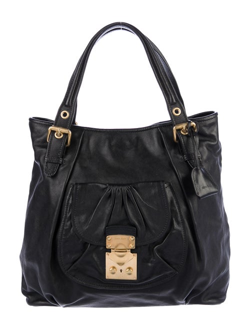 Miu Miu Leather Satchel Black