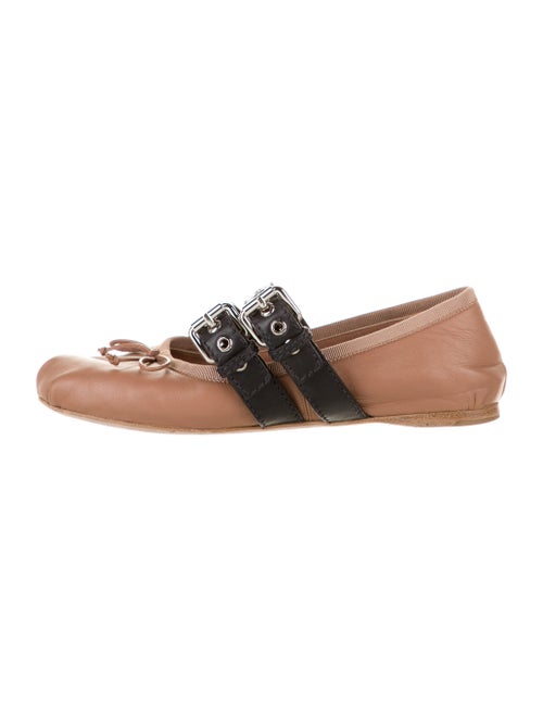 Miu Miu Leather Mary Jane Flats