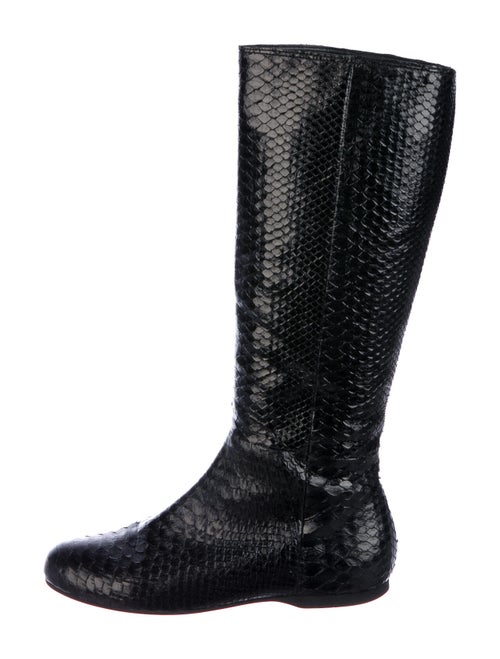 Miu Miu Snakeskin Boots Black