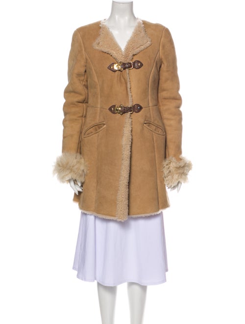 Miu Miu Faux Fur Coat Brown