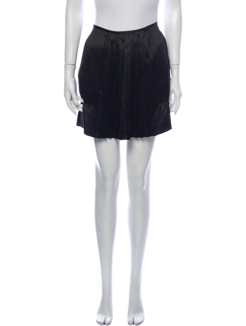Miu Miu Silk Mini Skirt Black