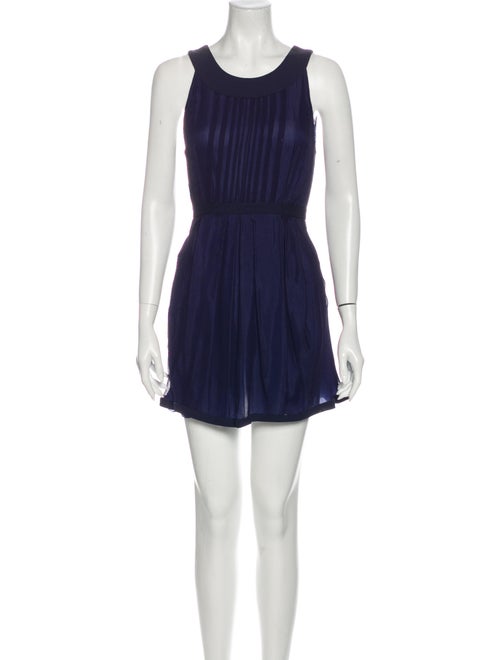 Miu Miu Silk Mini Dress Blue