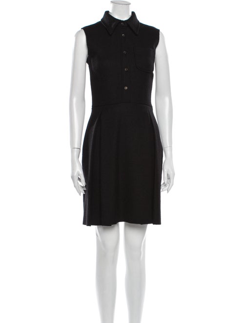 Miu Miu Virgin Wool Mini Dress Wool