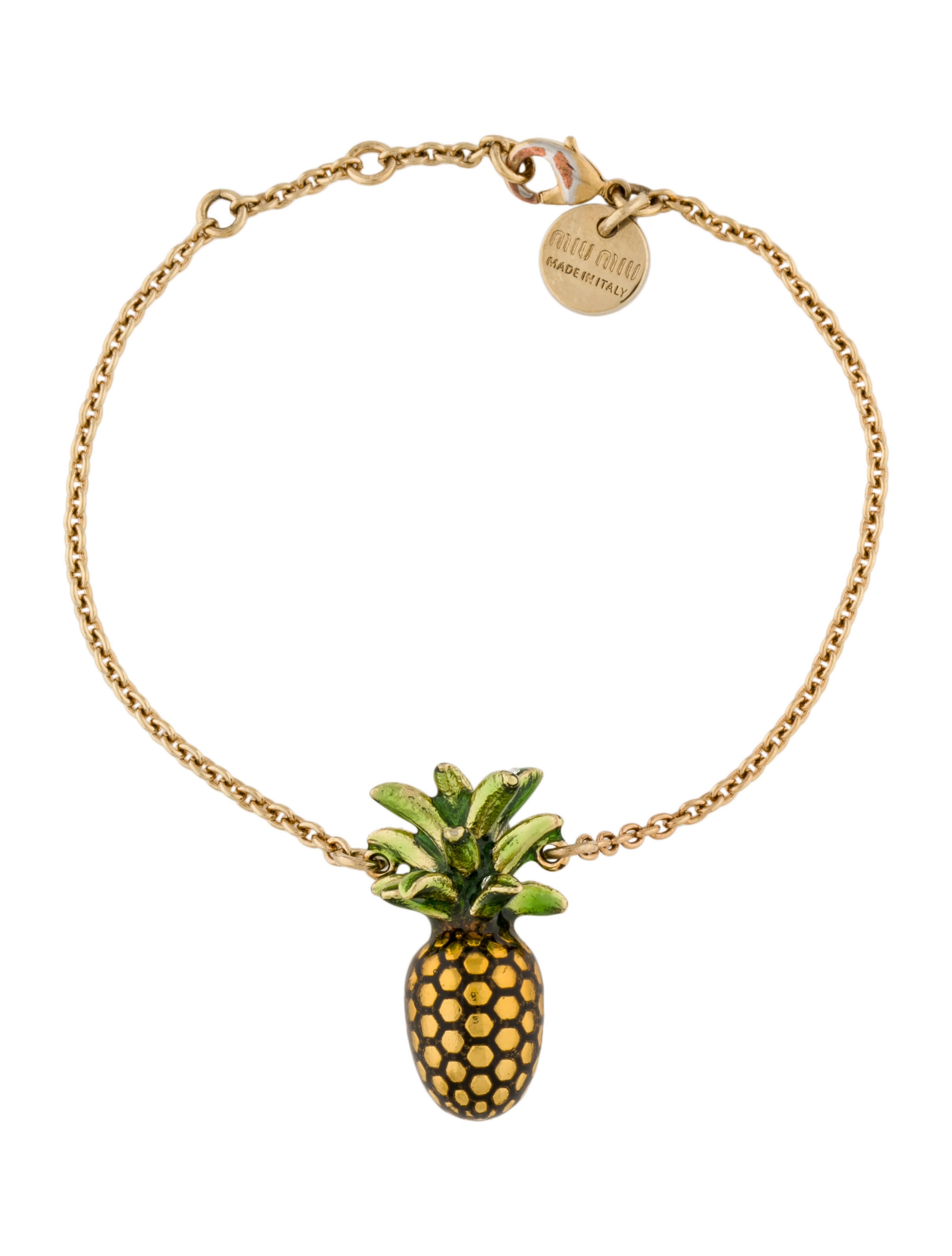 Miu Miu Pineapple Charm Bracelet