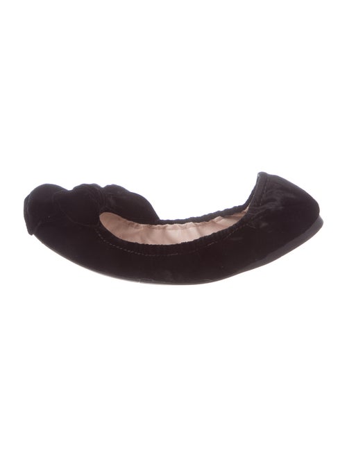 Miu Miu Bow Accents Ballet Flats Black