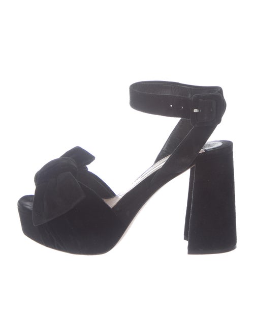 Miu Miu Bow Accents Sandals Black