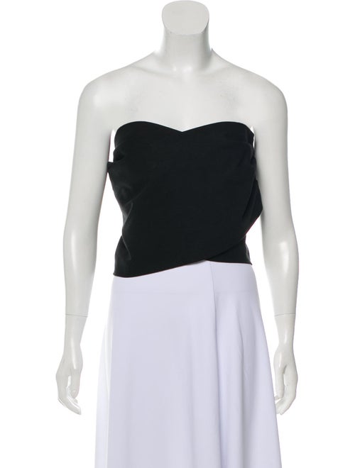 Miu Miu Wrap Pleated Top Black