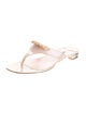 Miu Miu Patent Leather Crystal Embellishments Flip Flops