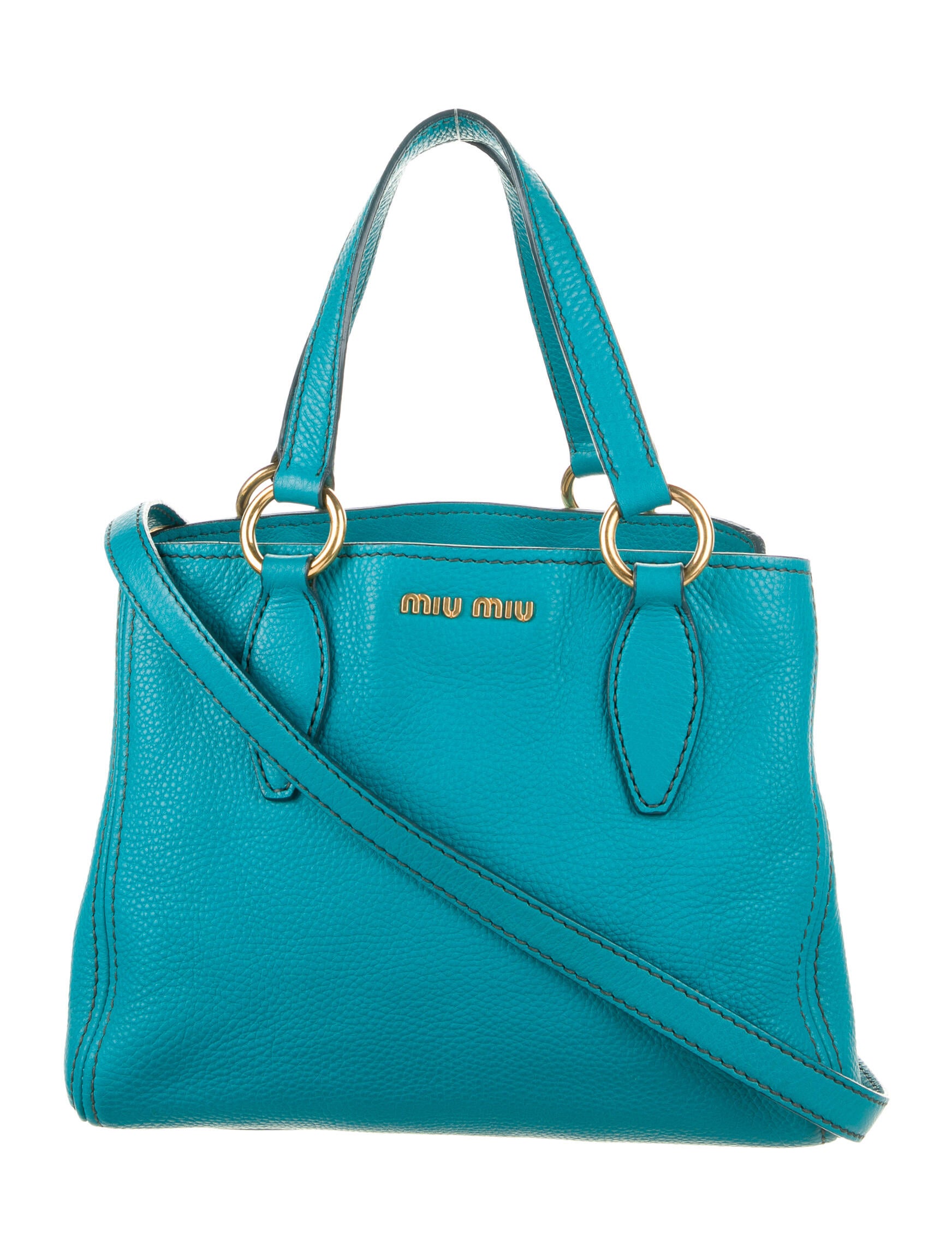 Miu Miu Velvet Shoulder Bag Blue Shoulder Bags, Handbags MIU52352 The RealReal