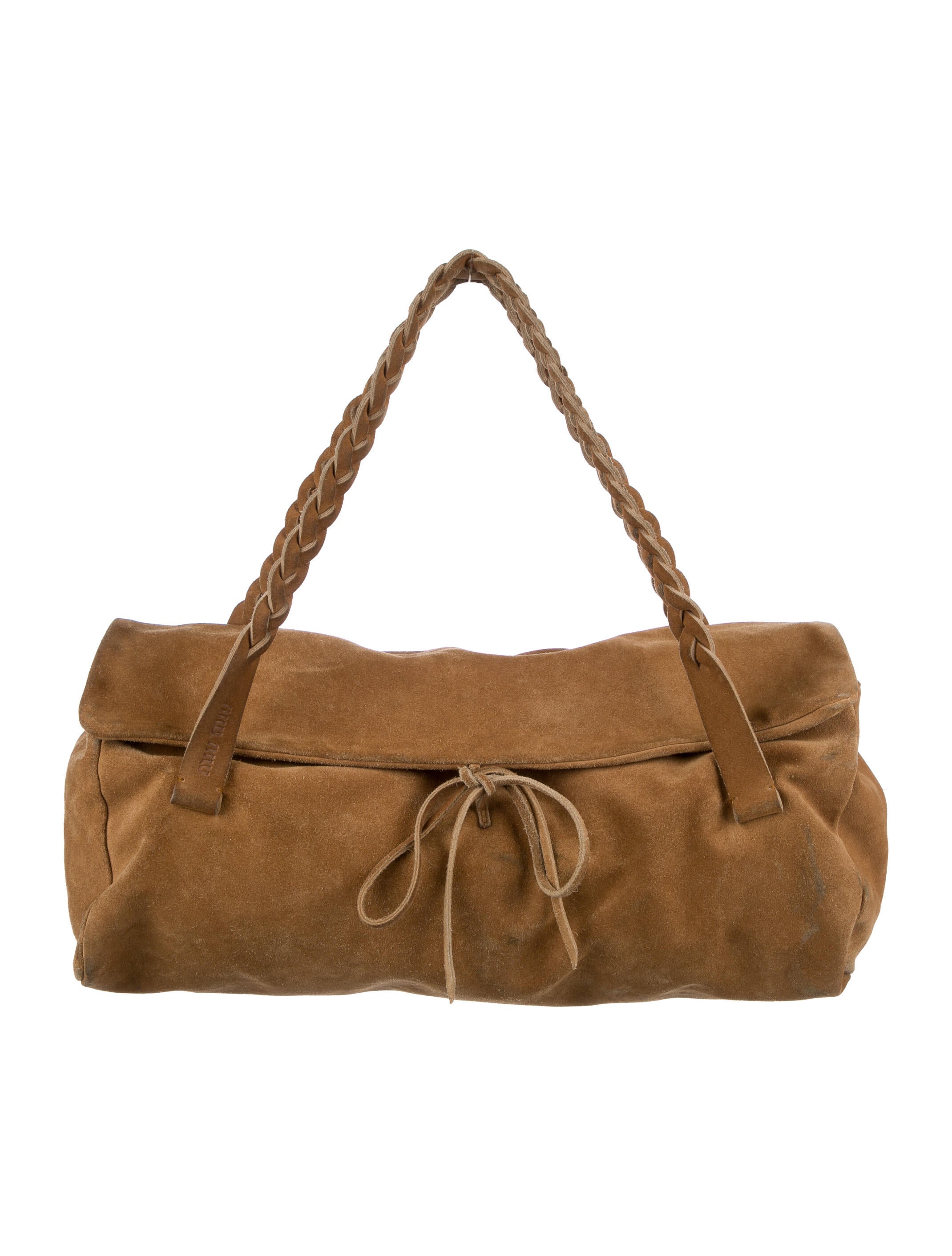 Miu Miu Suede Handle Bag - Brown Handle Bags, Handbags