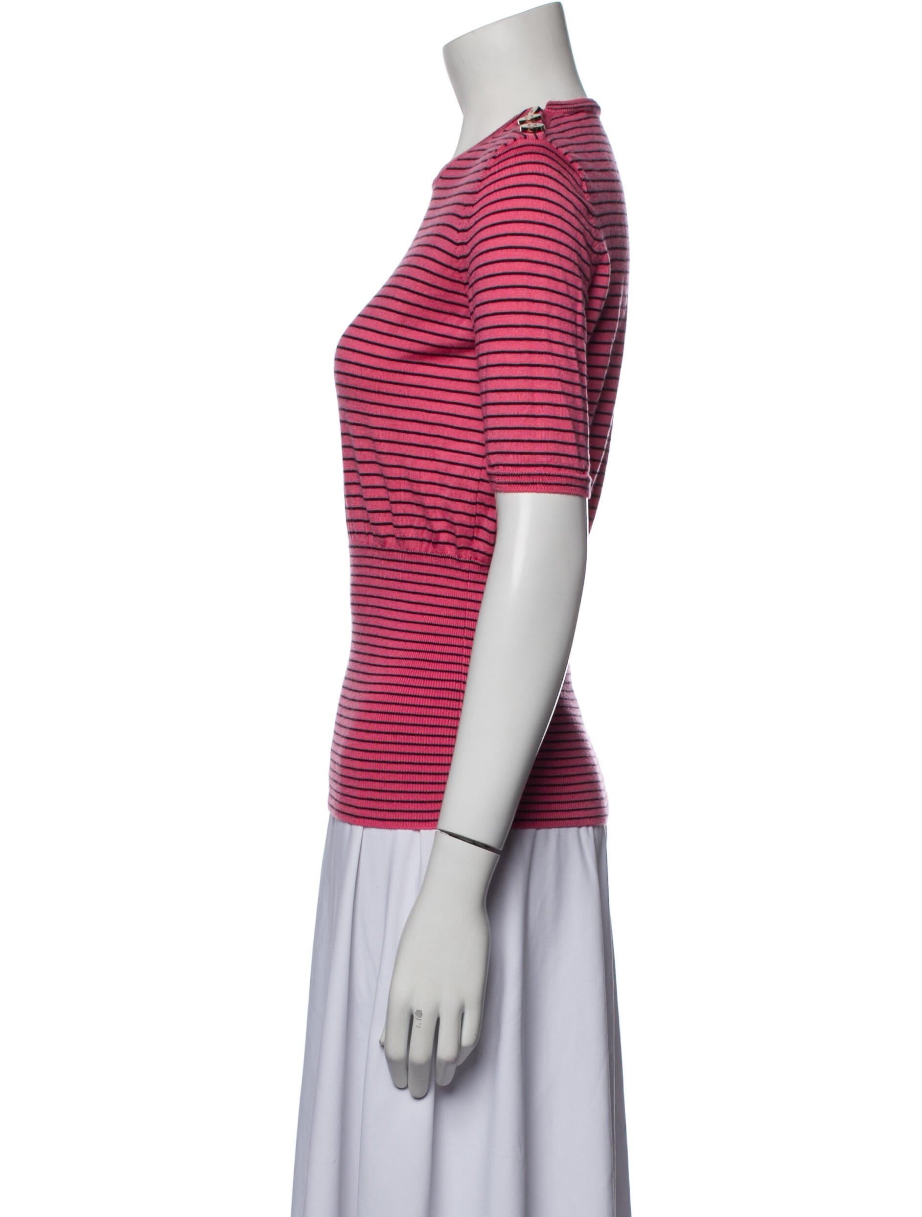 Miu Miu Virgin Wool Striped Sweater