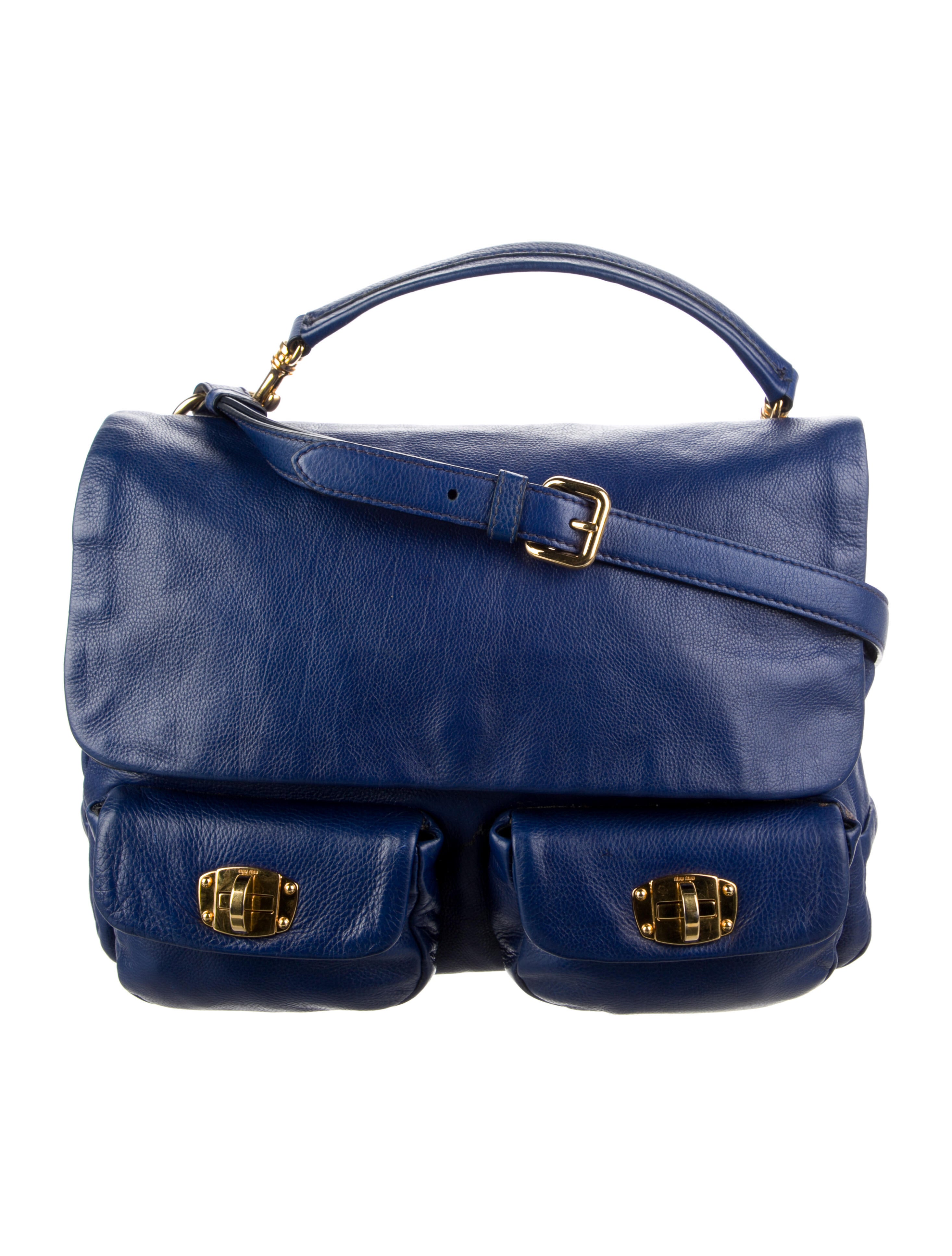Miu Miu Shoulder Bag Blue Shoulder Bags, Handbags MIU28386 The
