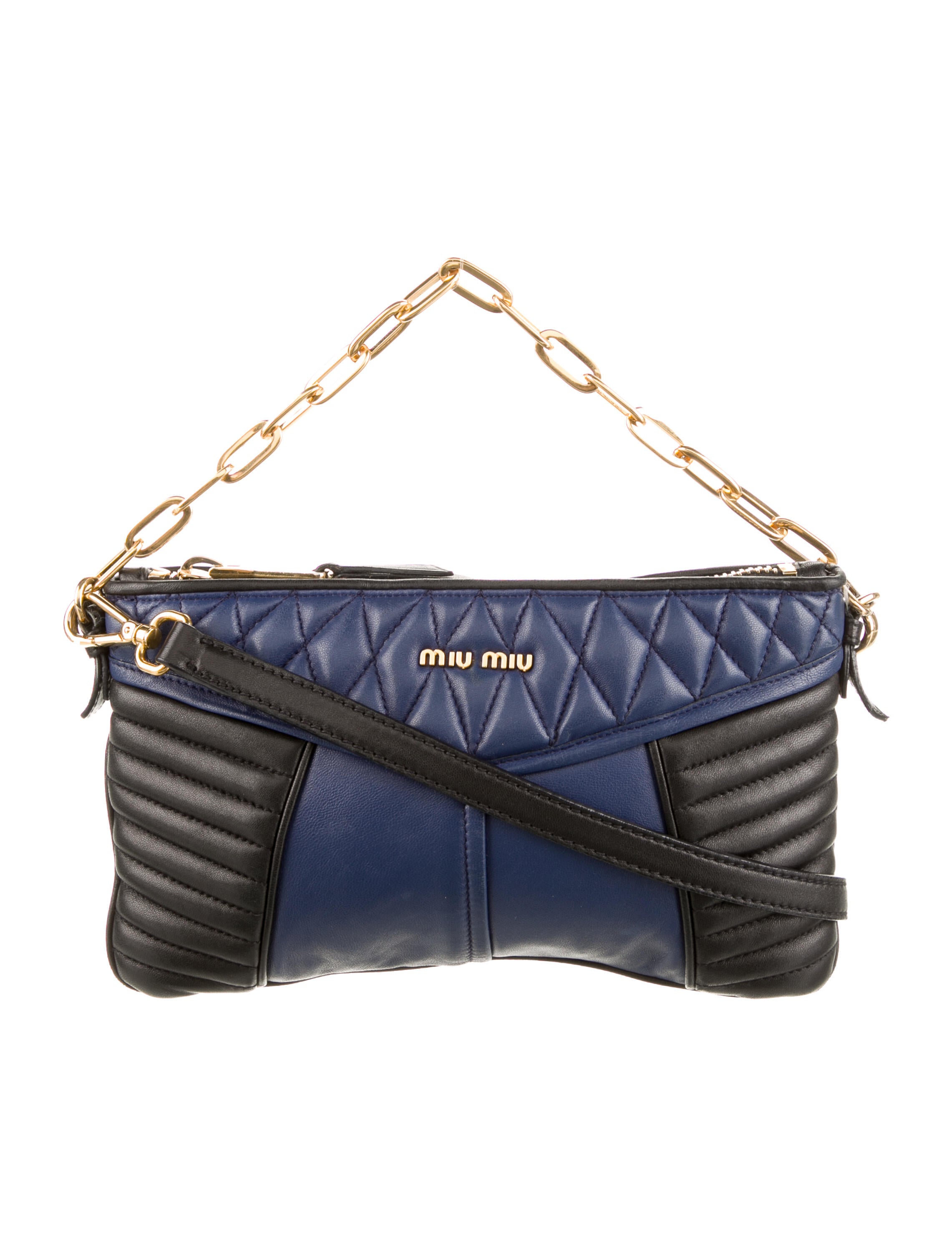 Miu Miu Madras Bandoliera Bag w/ Tags Blue Crossbody Bags, Handbags MIU34194 The RealReal