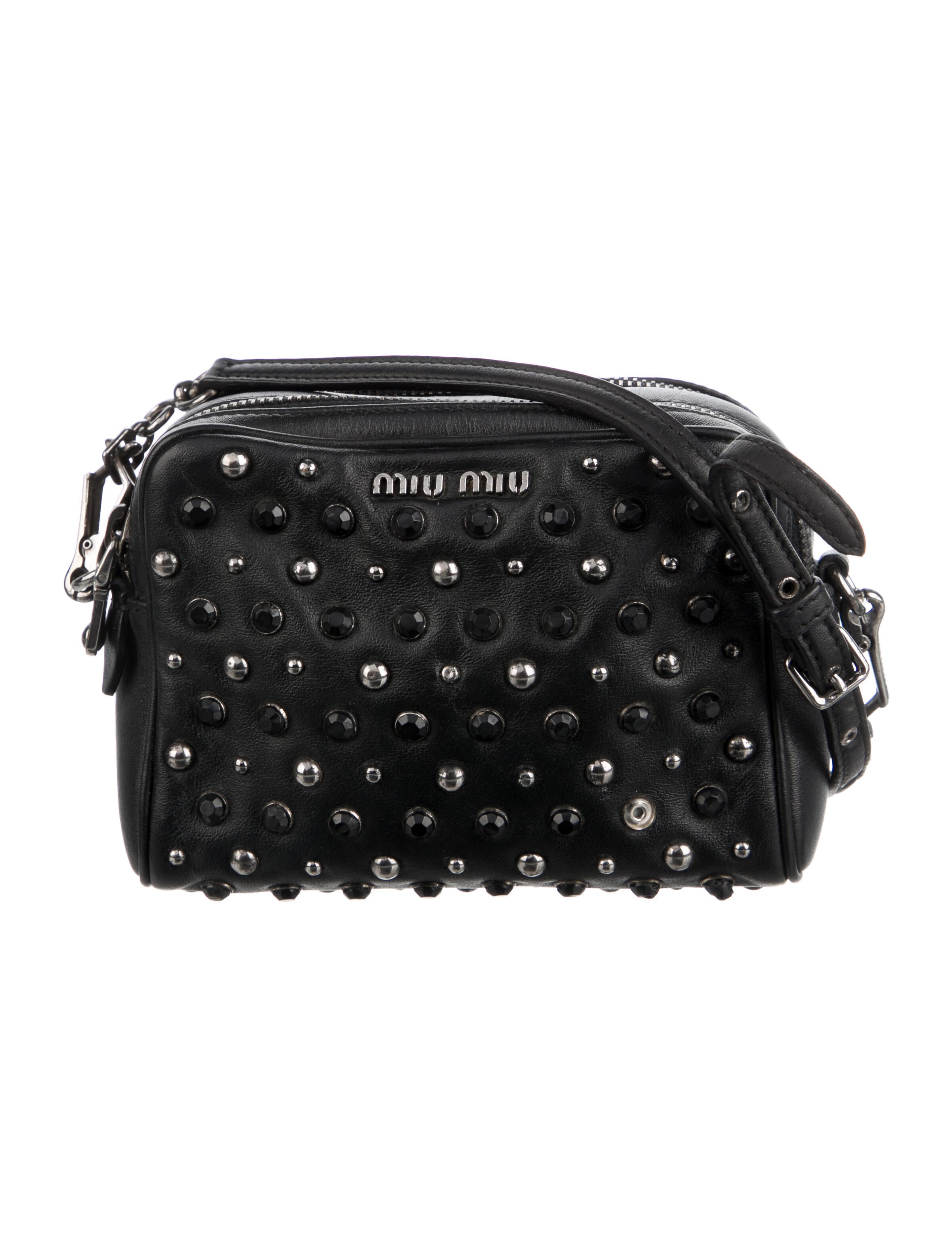 Miu Miu Crossbody Bag Black Crossbody Bags, Handbags MIU25433 The