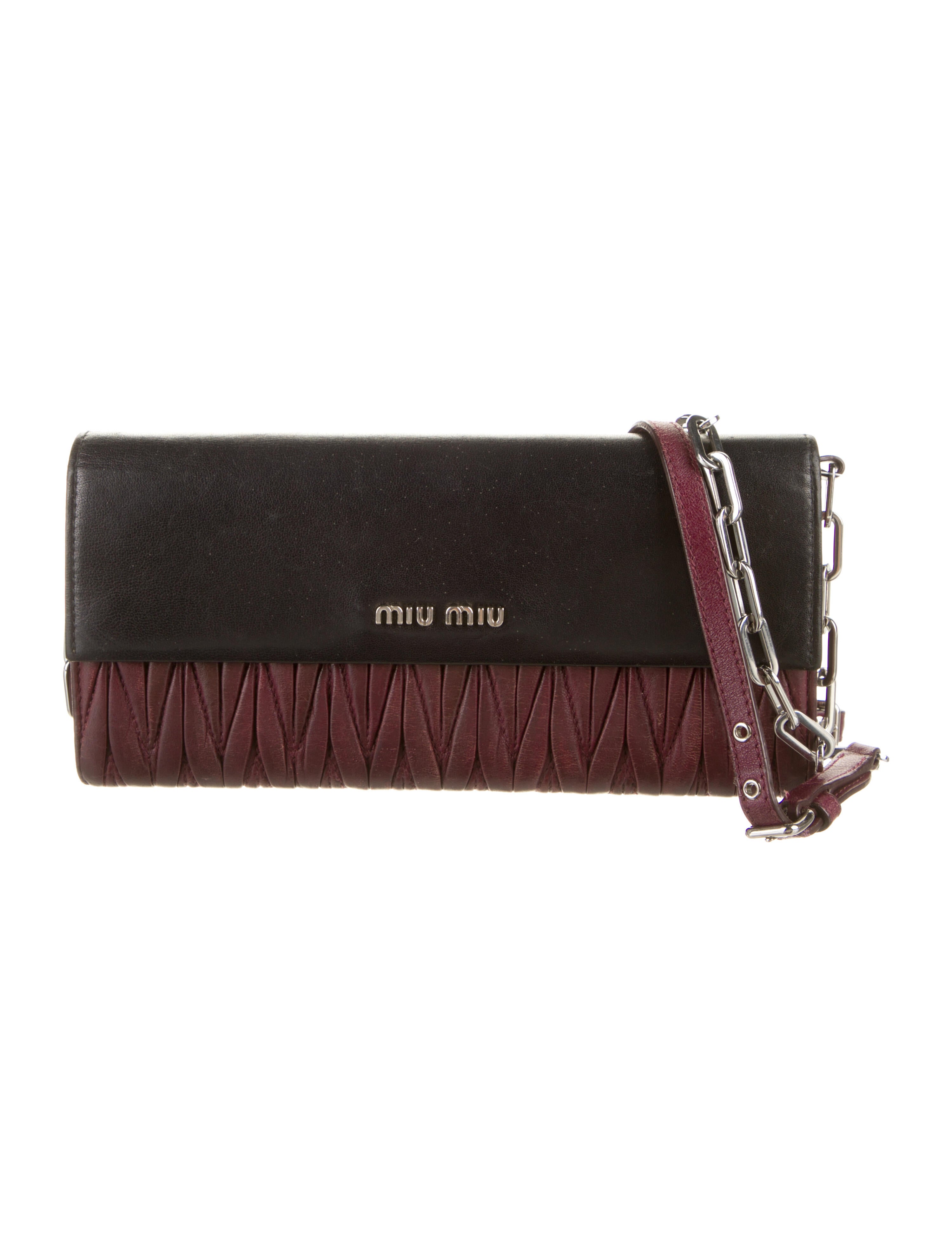 Miu Miu Matelassé Leather Crossbody Bag Black Crossbody Bags