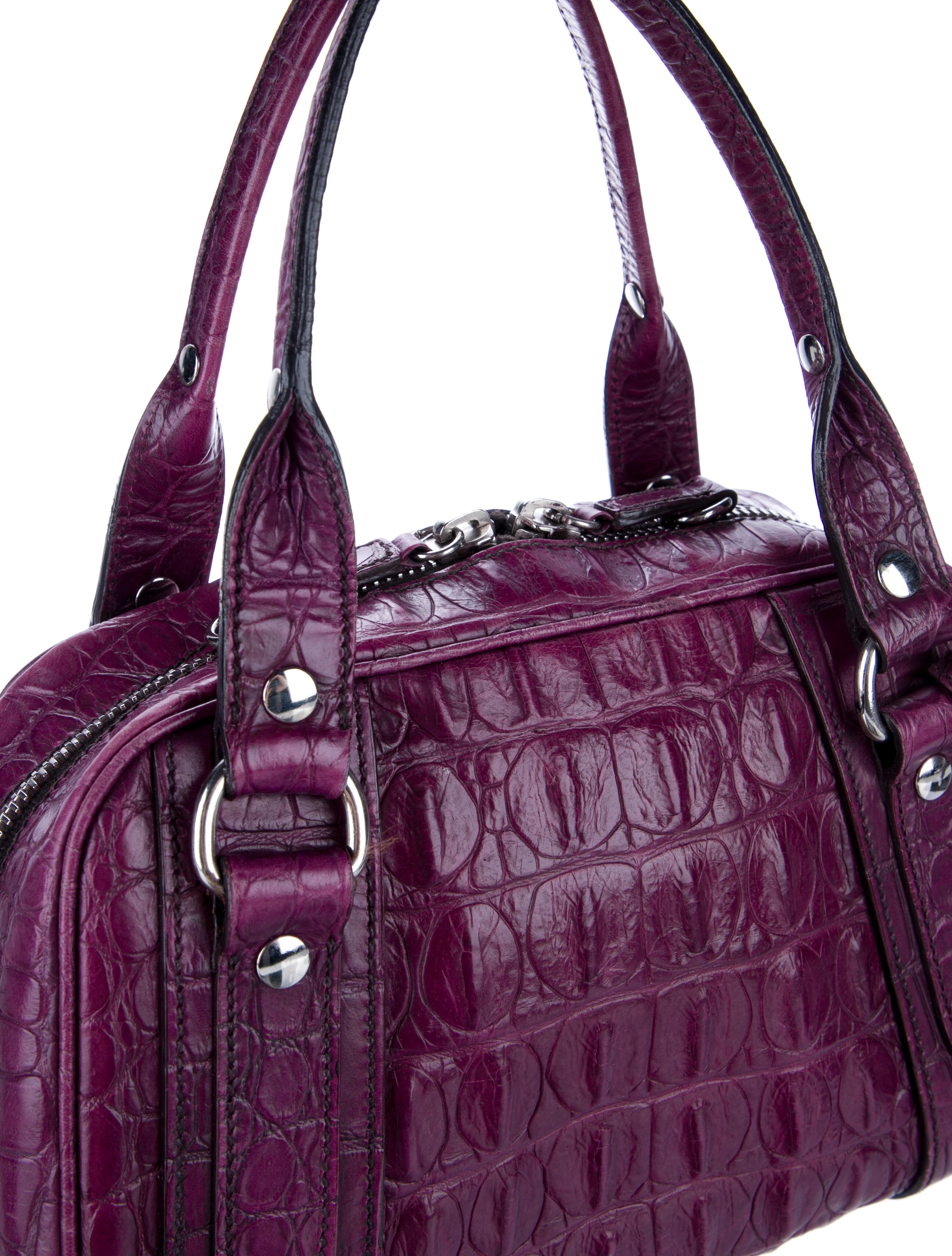 Miu Miu Crocodile Handle Bag - Purple Handle Bags, Handbags
